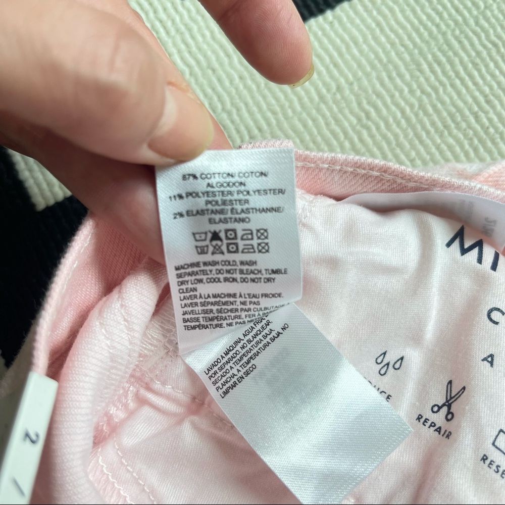 Lucky Brand Tie Dye Pink White Women’s Crop Skinny Jeans Size 10 NWT - Picture 9 of 9